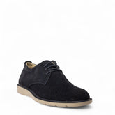 Italian Men Dark Blue Chamois Shoes #4992